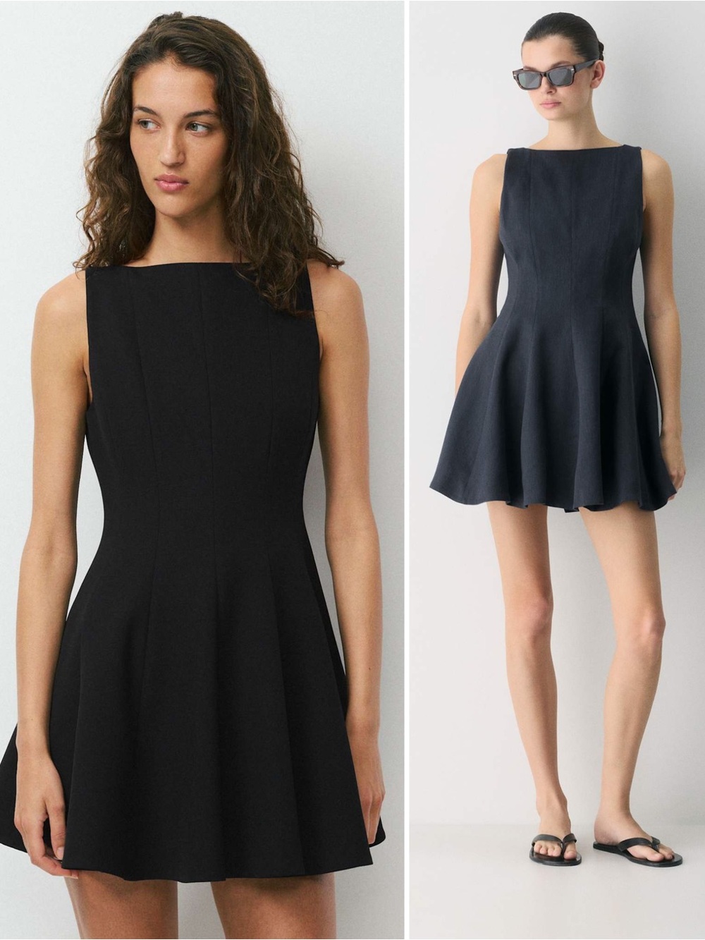 Zara Black Classic Mini Flare Dress Women’s Size Medium
